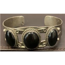 Fred Harvey Style Bracelet with Onyx Stone circa 1940.