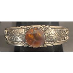 Fire Agate with very nice Silverwork Bracelet