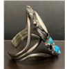 Image 2 : Bracelet with Scrimshaw and Turquoise by C. Manning Navajo Artist