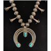 Image 2 : 1930's Squash Blossom Necklace with Bisbee Turquoise