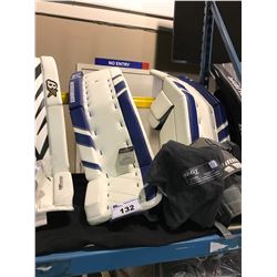 PAIR OF WARRIOR G3 PRO SR 35" GOAL TENDER LEG PADS WITH WARRIOR SR KNEE PADS