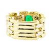 Image 3 : 1.10 ctw Emerald and Diamond Ring - 14KT Yellow and White Gold