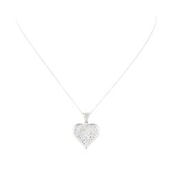 0.50 ctw Diamond Pendant And Chain - 14KT White Gold
