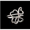 Image 1 : 18KT White Gold 0.57 ctw Diamond Ring