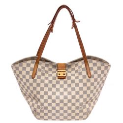 Louis Vuitton Damier Azur Canvas Leather Salina PM Tote Bag
