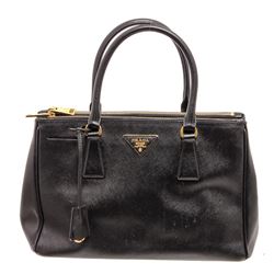 Prada Small Saffiano Lux Double Zip Galleria Tote