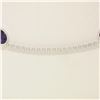 Image 3 : 14k White Gold 8 ctw 8 Station Amethyst by the Yard 20" Cable Link Chain Necklac