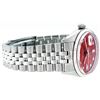 Image 3 : Rolex Mens Stainless Red Diamond 36MM Datejust Wristwatch