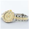 Image 5 : Rolex Ladies 2 Tone Yellow Gold Champagne Diamond Lugs & Pyramid Datejust Wriswa
