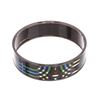 Image 4 : Hermes Black Multicolor Enamel Black Plated Bangle Bracelet