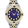 Image 1 : Rolex Ladies 2 Tone Yellow Gold Blue Vignette Diamond & Sapphire Datejust Wristw