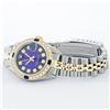 Image 5 : Rolex Ladies 2 Tone Yellow Gold Blue Vignette Diamond & Sapphire Datejust Wristw