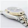 Image 8 : Rolex Ladies 2 Tone Yellow Gold Blue Vignette Diamond & Sapphire Datejust Wristw