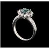 Image 4 : 14KT White Gold 2.11 ctw Blue Diamond Ring
