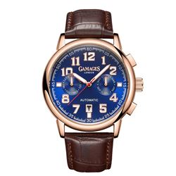 GAMAGES OF LONDON Limited Edition Hand Assembled Triple Date Automatic Rose