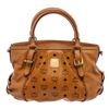 Image 3 : MCM Cognac Visetos Coated Canvas Two Way Tote Bag