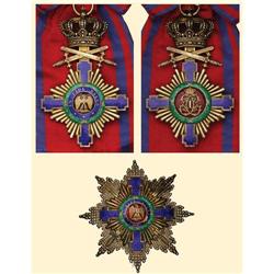 Medal - ROMANIA - Order of the Star of Romania, Grand Cross Set, first model, for military in time o