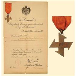 Medal - ROMANIA - Order &quot;The Queen Maria Cross&quot;, second class, model 1917