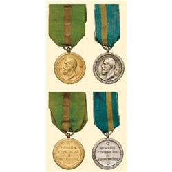 Medal - ROMANIA - The medal &quot;The Commercial and Industrial Merit&quot;, set of first and second