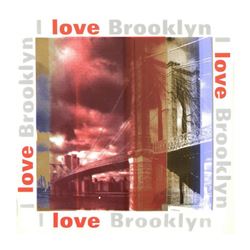Steve Kaufman (1960-2010), "I Love Brooklyn" Hand Pulled Silkscreen on Canvas, Hand Signed Inverso w
