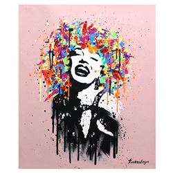 Nastya Rovenskaya- Original Oil on Canvas "Marilyn Monroe is Happy"