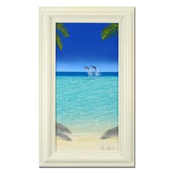 Dan Mackin, "A Recipe For Fun" Framed Original Oil Painting on Canvas Hand Signed with Letter of Aut