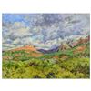 Image 1 : Charles Knecht, "Windy Day" Original Oil Painting on Canvas, Hand Signed with Letter of Authenticity
