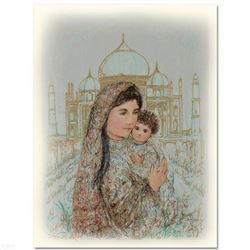  Majesty at the Taj Mahal  Limited Edition Lithograph by Edna Hibel (1917-2014), Numbered and Hand S