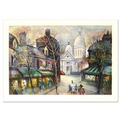 Antonio Rivera,  Montmarte  Limited Edition Lithograph, Numbered and Hand Signed.