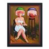 Image 1 : Cai, "Day Spa" Framed Original Acrylic Painting on Canvas, Hand Signed with Letter of Authenticity.