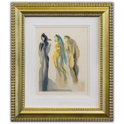 Salvador Dali- Original Color Woodcut on B.F.K. Rives Paper "Paradise 9"