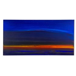 Wyland, "Night Sky" Hand Signed Original Painting on Canvas with Letter of Authenticity.