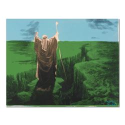 Ringo (Protege of Andy Warhol's Apprentice, Steve Kaufman), "Moses" One-of-a-Kind Hand Pulled Silksc