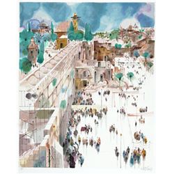 Shmuel Katz- Original Serigraph "View to Mt. Zion"