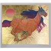 Image 1 : Guillaume Azoulay- Serigraph on paper with hand laid gold leaf "VITESSE"