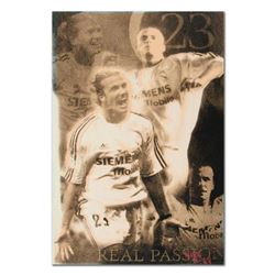 Ringo, "David Beckham" One-of-a-Kind Hand-Pulled Silkscreen and Mixed Media Painting on Canvas, Hand