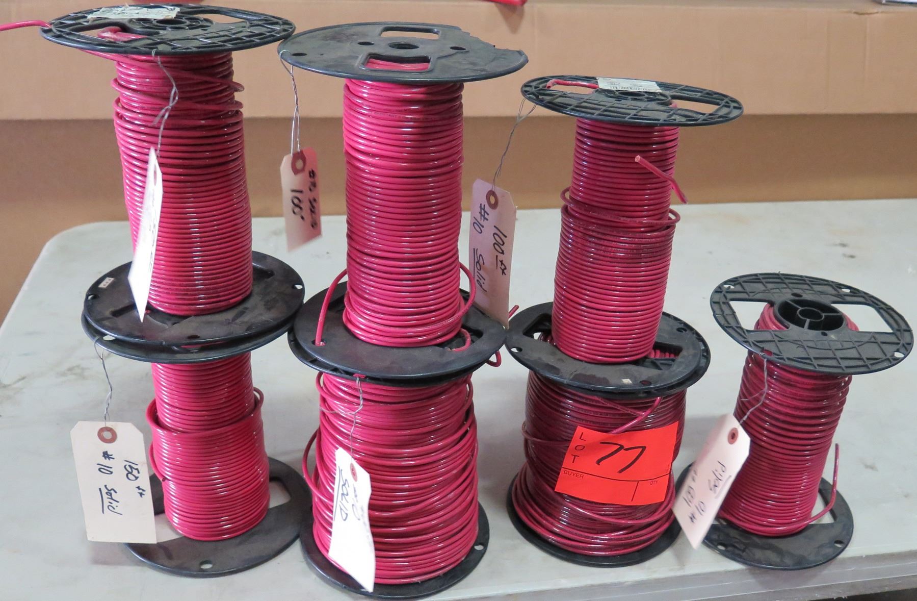 7 Spools 7 Spools of #10 Wire - Oahu Auctions