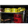Image 2 : Shelving Unit and Contents: Ratchet Straps, Caution Tape, etc