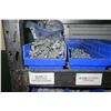 Image 10 : Shelf & Bins of Misc Size Conduit Straps, Compression Connectors, Couplings, Bushings, etc (see vide