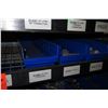Image 13 : Shelf & Bins of Misc Size Conduit Straps, Compression Connectors, Couplings, Bushings, etc (see vide