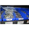 Image 16 : Shelf & Bins of Misc Size Conduit Straps, Compression Connectors, Couplings, Bushings, etc (see vide