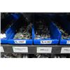 Image 18 : Shelf & Bins of Misc Size Conduit Straps, Compression Connectors, Couplings, Bushings, etc (see vide