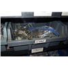 Image 22 : Shelf & Bins of Misc Size Conduit Straps, Compression Connectors, Couplings, Bushings, etc (see vide