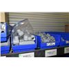 Image 3 : Shelf & Bins of Misc Size Conduit Straps, Compression Connectors, Couplings, Bushings, etc (see vide