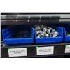 Image 8 : Shelf & Bins of Misc Size Conduit Straps, Compression Connectors, Couplings, Bushings, etc (see vide