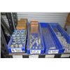 Image 12 : Shelf & Bins of Misc Size Conduit Straps, Compression Connectors, EMT Couplings,  etc (see video for