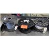 Image 1 : Qty 3 Spools Wire - White #10, Black #8 & Southwire 8 AWG PVC Cable