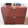 Image 1 : Red Metal 2 Drawer Lateral File Cabinet