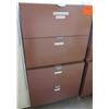 Image 1 : Qty 2 Red Metal 2-Drawer Lateral File Cabinets Stacked