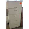 Image 1 : Beige Metal 5 Drawer Lateral File Cabinet